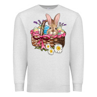 Easter Bunny And Basket Premium Sweatshirt | Teevron