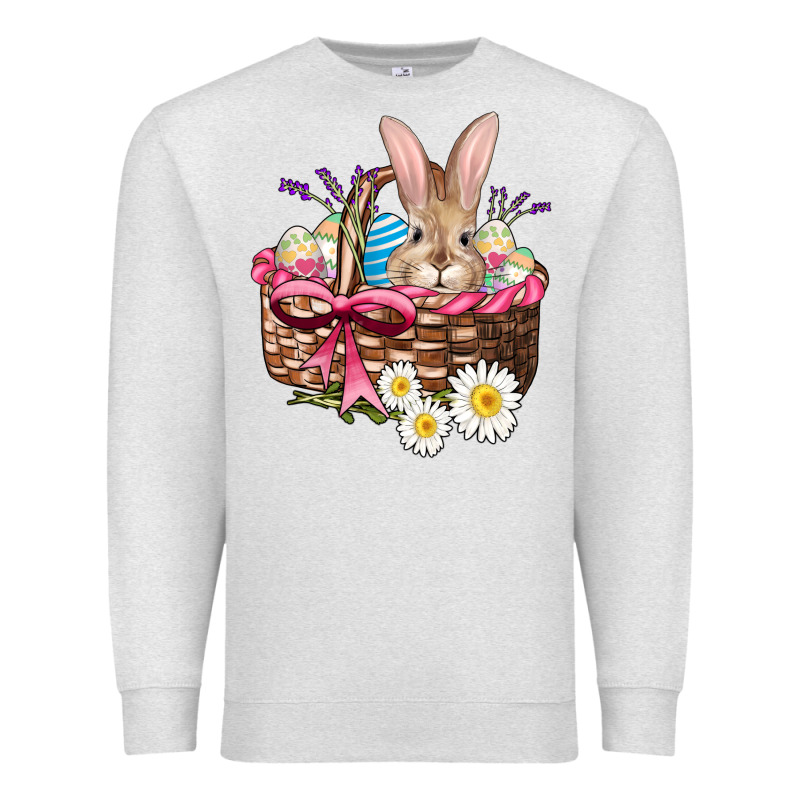Easter Bunny And Basket Premium Sweatshirt by AdoDesignShop | Teevron