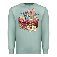 Seafoam easter bunny and basket Premium Sweatshirt - AdoDesignShop