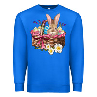 True Royal easter bunny and basket Premium Sweatshirt - AdoDesignShop