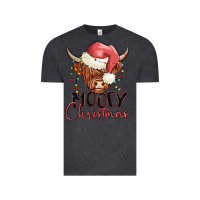 Vintage Black mooey christmas Vintage Tee - MaliasSmallBusiness