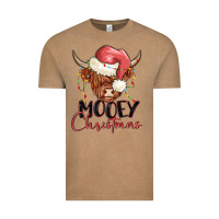 Vintage Coffee mooey christmas Vintage Tee - MaliasSmallBusiness