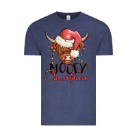 Vintage Denim mooey christmas Vintage Tee - MaliasSmallBusiness