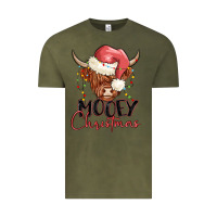Vintage Olive mooey christmas Vintage Tee - MaliasSmallBusiness