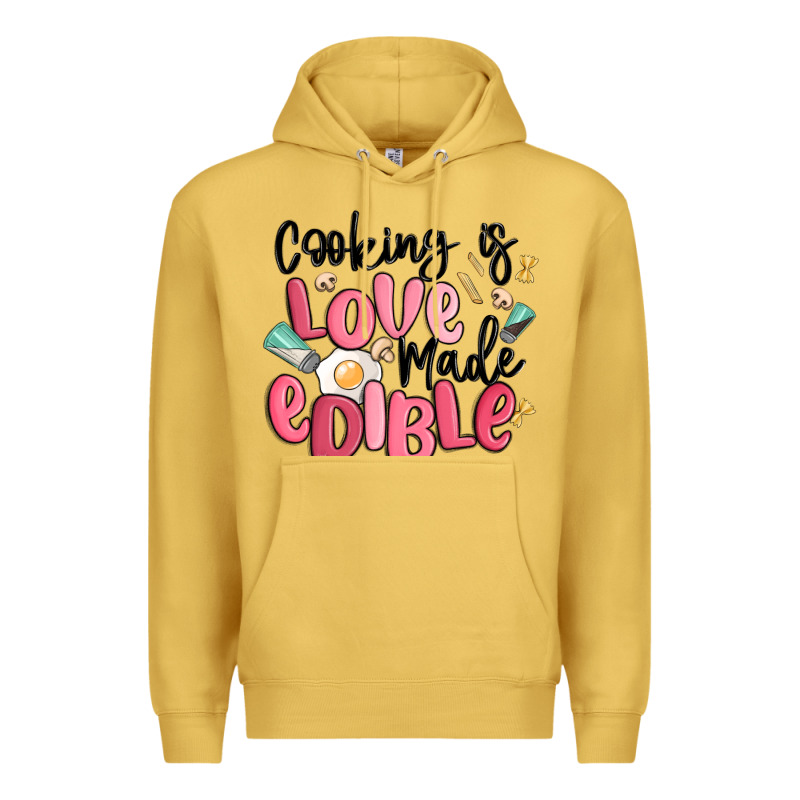 Cooking Is Love Made Edible Premium Hoodie by MaliasSmallBusiness | Teevron