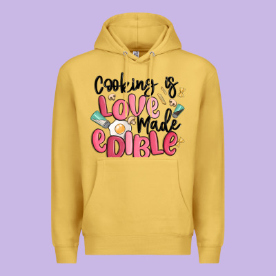 Cooking Is Love Made Edible Premium Hoodie Designed By Maliassmallbusiness