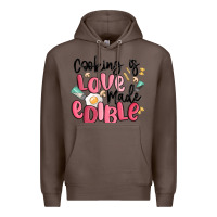 Coffee cooking is love made edible Premium Hoodie - MaliasSmallBusiness