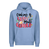 Colony Blue cooking is love made edible Premium Hoodie - MaliasSmallBusiness