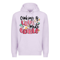 Lilac cooking is love made edible Premium Hoodie - MaliasSmallBusiness