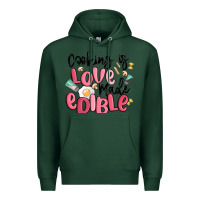 Sports Green cooking is love made edible Premium Hoodie - MaliasSmallBusiness