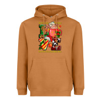 Meerkat love with coffee cup and christmas lights Heavyweight Hoodie - AdoDesignShop