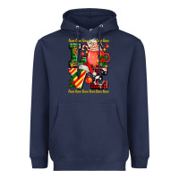 Navy love with coffee cup and christmas lights Heavyweight Hoodie - AdoDesignShop