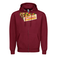 Burgundy chocolate christmas cake fa element Zipper Hoodie - FaDigitalArtStudio