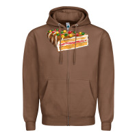 Chestnut chocolate christmas cake fa element Zipper Hoodie - FaDigitalArtStudio