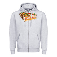 Heather Grey chocolate christmas cake fa element Zipper Hoodie - FaDigitalArtStudio