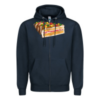 Navy chocolate christmas cake fa element Zipper Hoodie - FaDigitalArtStudio