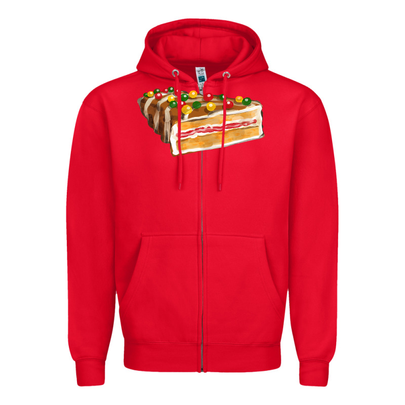 Chocolate Christmas Cake Fa Element Zipper Hoodie by FaDigitalArtStudio | Teevron