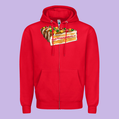 Chocolate Christmas Cake Fa Element Zipper Hoodie Designed By Fadigitalartstudio