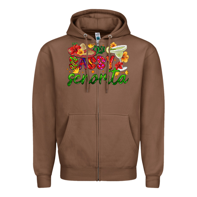 Sassy Senorita Zipper Hoodie by HRA Design Shop | Teevron