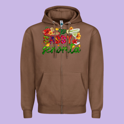 Sassy Senorita Zipper Hoodie Designed By Hra Design Shop