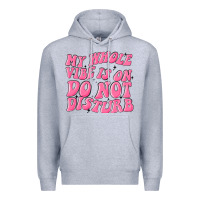 Heather Grey my whole vibes on do not disturb Premium Hoodie - MaliasSmallBusiness