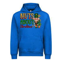 Cobalt Nuts about Christmas Nutcracker Urban Hoodie - NancyCooperArtShop