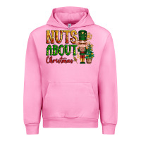 Fuchsia Pink Nuts about Christmas Nutcracker Urban Hoodie - NancyCooperArtShop