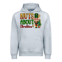 Heather Grey Nuts about Christmas Nutcracker Urban Hoodie - NancyCooperArtShop