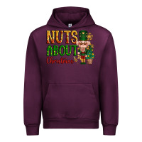 Mauve Wine Nuts about Christmas Nutcracker Urban Hoodie - NancyCooperArtShop