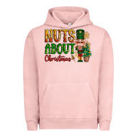 Pigment Salmon Nuts about Christmas Nutcracker Urban Hoodie - NancyCooperArtShop