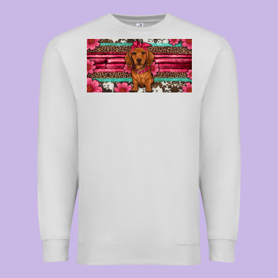 Dachshund Puppy License Plate Premium Sweatshirt Designed By Artiststas