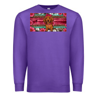 Purple dachshund puppy license plate Premium Sweatshirt - Artiststas