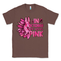 Chestnut In October We Wear Pink Sunflower Classic Tee - texasbilliewilder