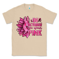 Mushroom In October We Wear Pink Sunflower Classic Tee - texasbilliewilder