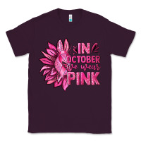 Plum In October We Wear Pink Sunflower Classic Tee - texasbilliewilder