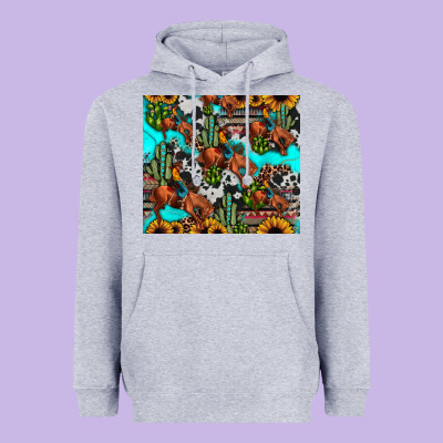 Rodeo Cowboy Tumbler Heavyweight Hoodie Designed By Jahusdesignshop