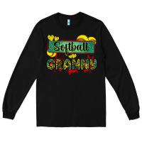 Black softball granny with leopard Long Sleeve Tee - Zillion Design Studio