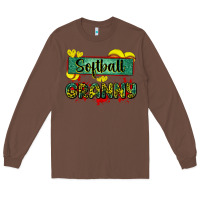 Chestnut softball granny with leopard Long Sleeve Tee - Zillion Design Studio