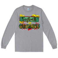 Heather Grey softball granny with leopard Long Sleeve Tee - Zillion Design Studio