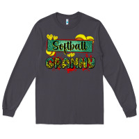 Smoke softball granny with leopard Long Sleeve Tee - Zillion Design Studio