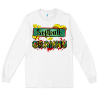 White softball granny with leopard Long Sleeve Tee - Zillion Design Studio