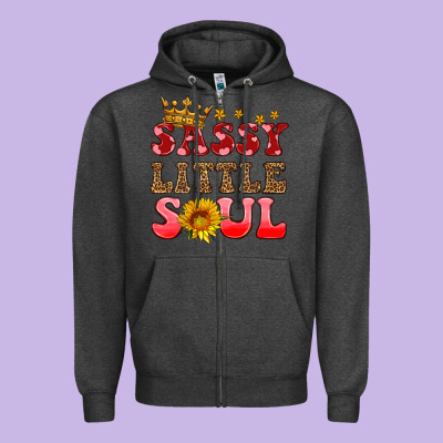 Sassy Little Soul Zipper Hoodie Designed By Hra Design Shop