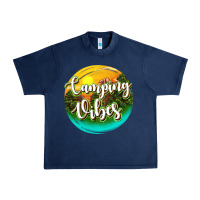 Navy camping vibes Urban Heavy Tee - texasbilliewilder