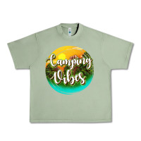 Oil Green camping vibes Urban Heavy Tee - texasbilliewilder