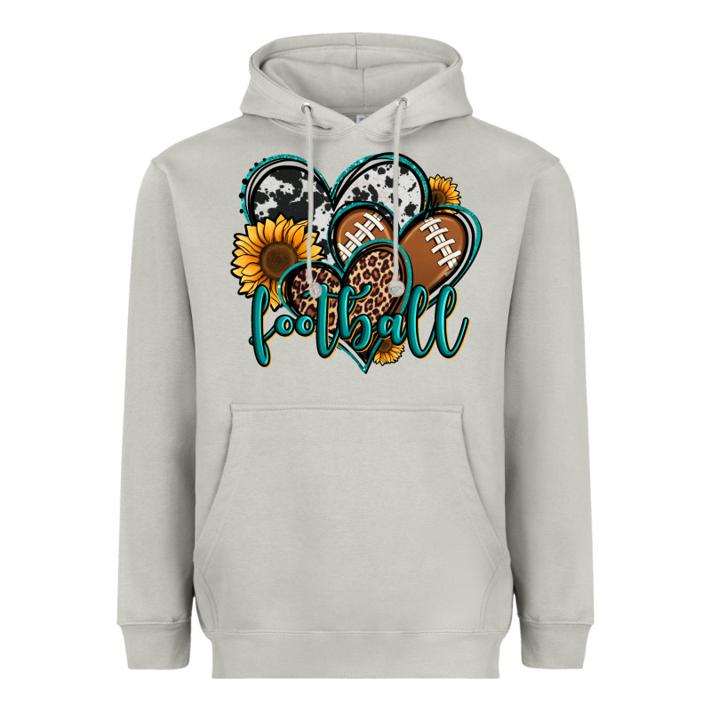 Football Hearts Heavyweight Hoodie by Jasminsmagicworld | Teevron