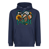 Navy football hearts Heavyweight Hoodie - Jasminsmagicworld