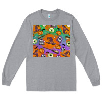 Heather Grey halloween Long Sleeve Tee - texasbilliewilder