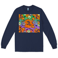 Navy halloween Long Sleeve Tee - texasbilliewilder
