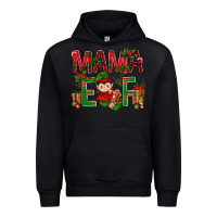 Black Mama Elf with Gift Christmas Urban Hoodie - NancyCooperArtShop