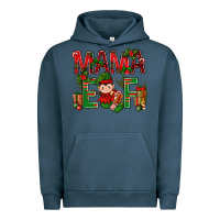 Pigment Midnight Navy Mama Elf with Gift Christmas Urban Hoodie - NancyCooperArtShop